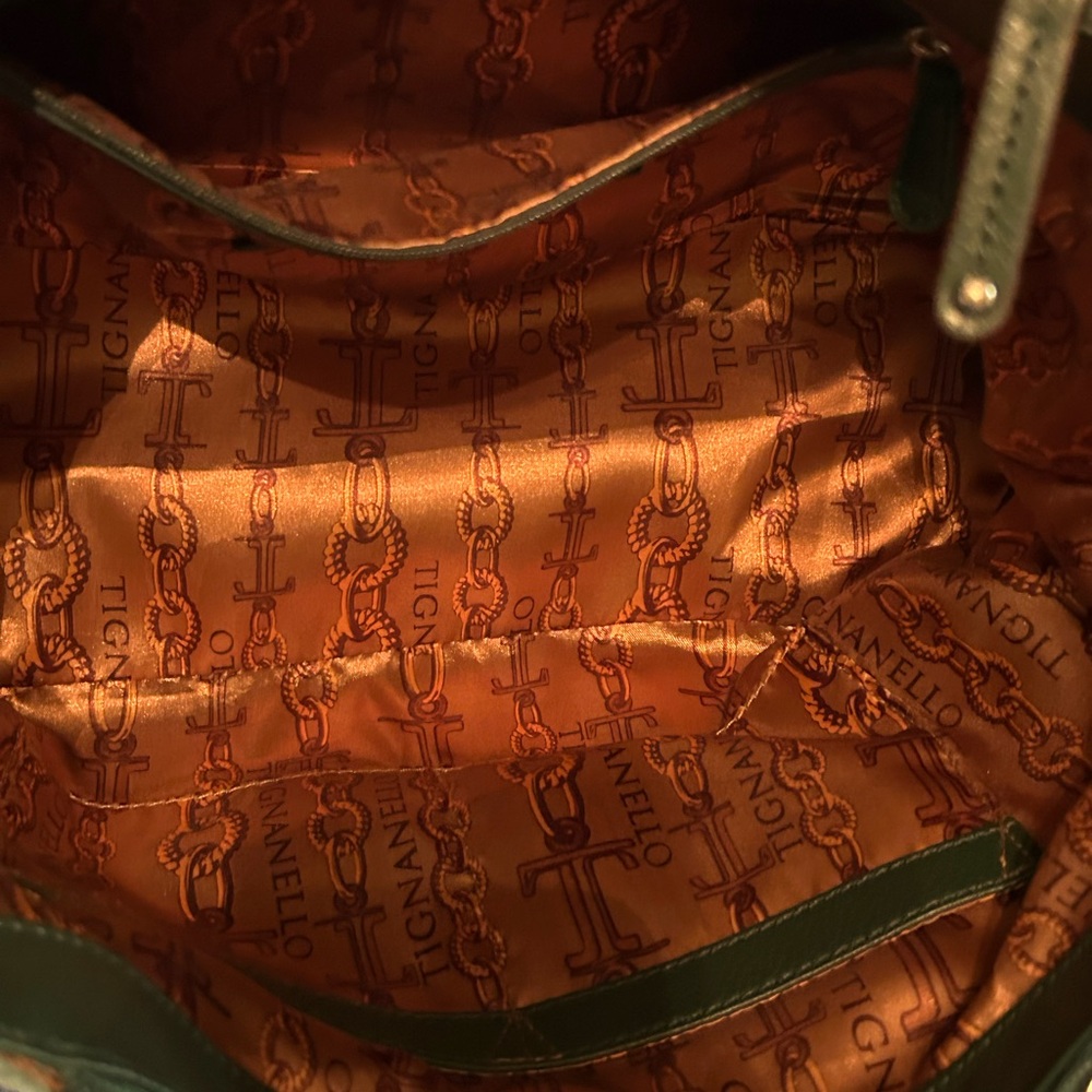 Tignanello Green Suede Women's Purse - Picture 6 of 9